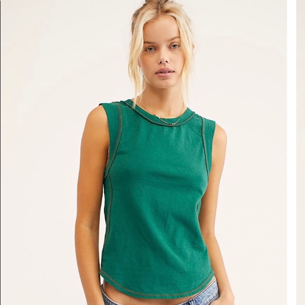 NOT AVAILABLE emerald green tank top